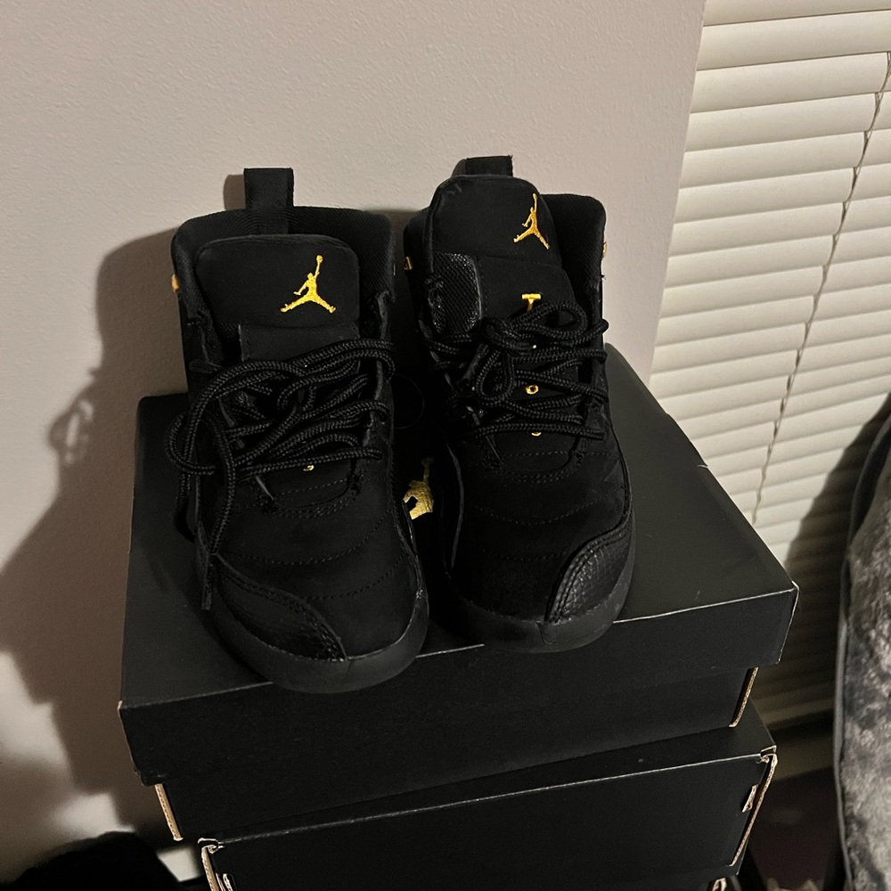 Black and Gold Air Jordan Sneakers